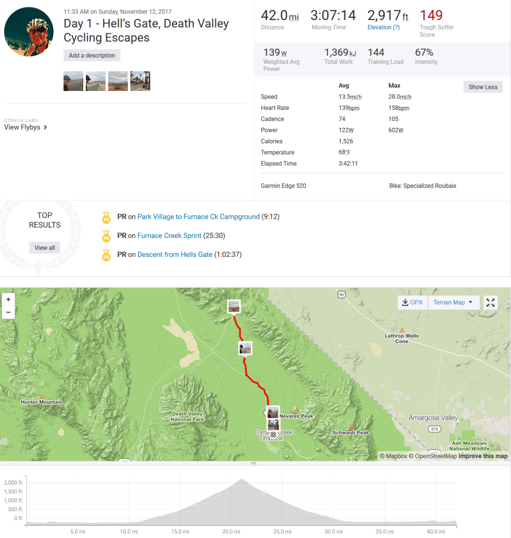 2017-11-13 21_30_39-Day 1 - Hell_s Gate, Death Valley Cycling Escapes _ Ride _ Strava